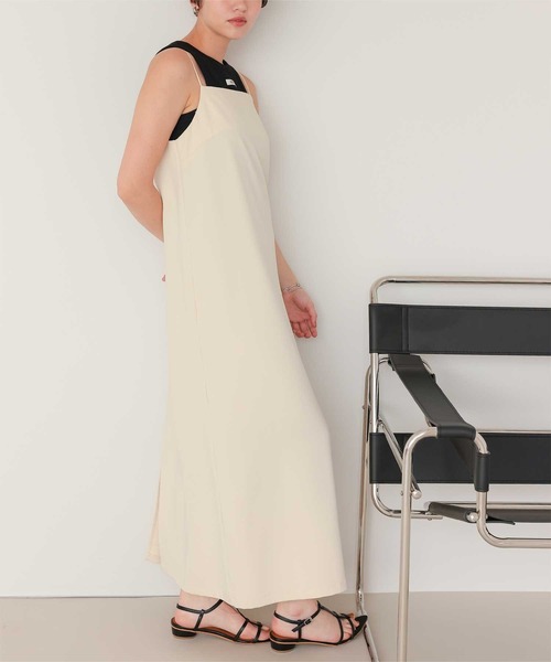titivate（ティティベイト）の「Iラインキャミソールワンピース（ワンピース・レディース・ライトブルー/ベージュ系その他/アイボリー/ブラック・L/M/S/PS(XS－S)）」の10枚目の写真