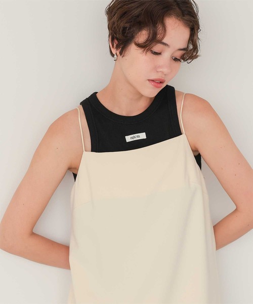 titivate（ティティベイト）の「Iラインキャミソールワンピース（ワンピース・レディース・ライトブルー/ベージュ系その他/アイボリー/ブラック・L/M/S/PS(XS－S)）」の11枚目の写真