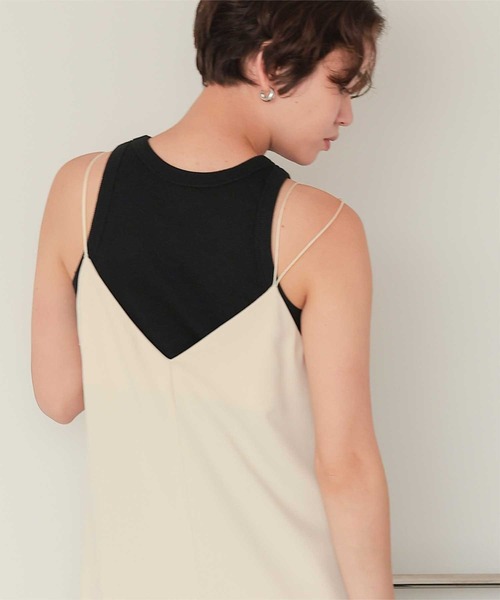 titivate（ティティベイト）の「Iラインキャミソールワンピース（ワンピース・レディース・ライトブルー/ベージュ系その他/アイボリー/ブラック・L/M/S/PS(XS－S)）」の12枚目の写真