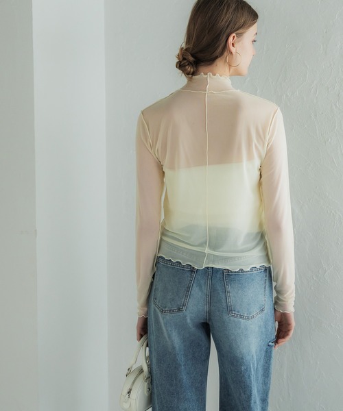 セール】シースルーレイヤードトップス（Tシャツ/カットソー）｜coca