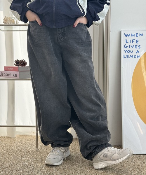 NOT4NERD(ノットフォーナード)の「【UNISEX】NOT4NERD/バルーンデニム 2109385(デニムパンツ・レディース・ブルー/ブラック・MEDIUM/LARGE)」の6枚目の写真