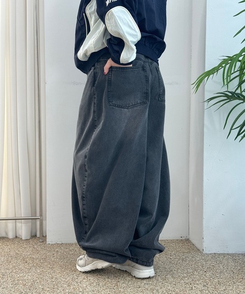 NOT4NERD(ノットフォーナード)の「【UNISEX】NOT4NERD/バルーンデニム 2109385(デニムパンツ・レディース・ブルー/ブラック・MEDIUM/LARGE)」の8枚目の写真