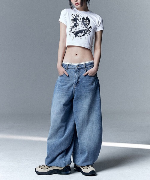 NOT4NERD(ノットフォーナード)の「【UNISEX】NOT4NERD/バルーンデニム 2109385(デニムパンツ・レディース・ブルー/ブラック・MEDIUM/LARGE)」の9枚目の写真