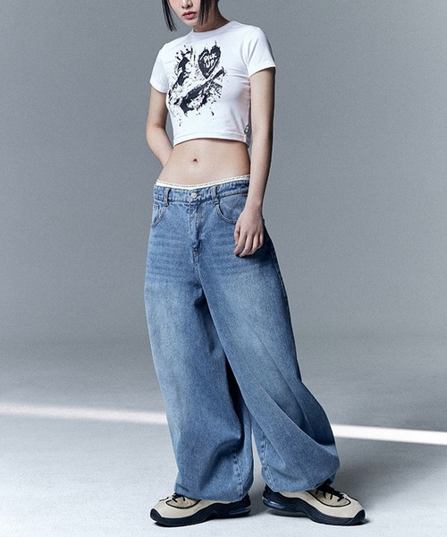 NOT4NERD(ノットフォーナード)の「【UNISEX】NOT4NERD/バルーンデニム 2109385(デニムパンツ・レディース・ブルー/ブラック・MEDIUM/LARGE)」の10枚目の写真