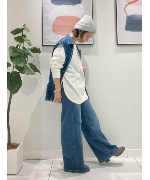 BACK NUMBER(バックナンバー)の「【BACK NUMBER】ドロップショルダー裾ラウンドスウェット(スウェット・レディース・ホワイト/ダークグレー・LARGE/SMALL/MEDIUM)」の20枚目の写真