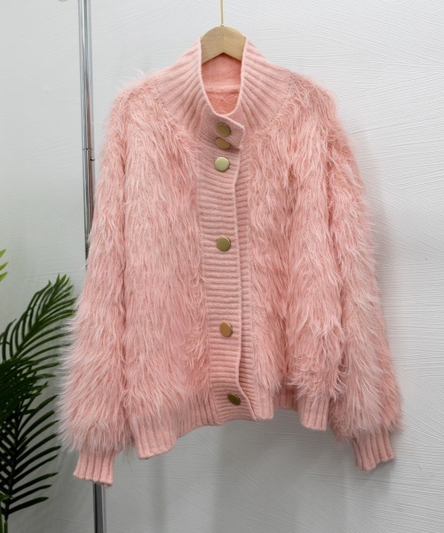 Miniministore(ミニミニストア)の「ファーカーディガン スタンドカラー 韓国(カーディガン/ボレロ・レディース・ラベンダー/ベージュ/ピンク/ホワイト・FREE)」の19枚目の写真