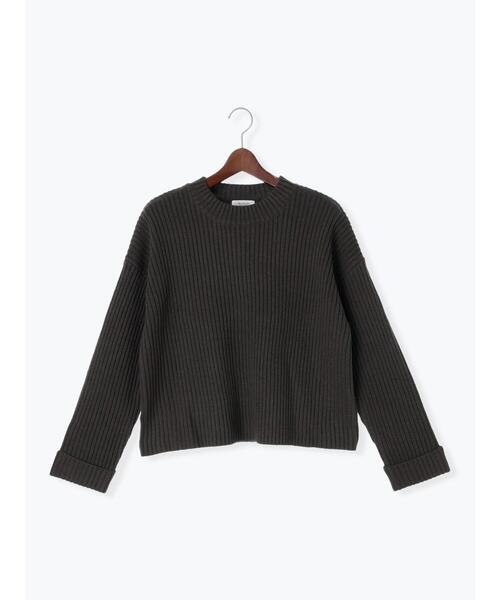 Te chichi TERRASSE（テチチテラス）の「ハイネックターンバックリブニット（ニット/セーター・レディース・ラベンダー/オフホワイト/チャコールグレー・F）」の13枚目の写真