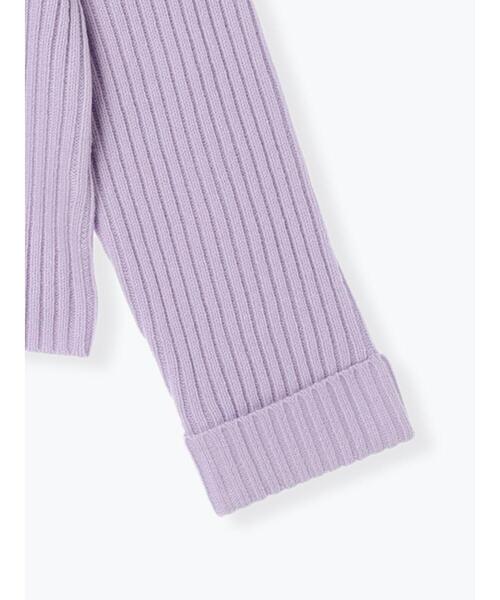 Te chichi TERRASSE（テチチテラス）の「ハイネックターンバックリブニット（ニット/セーター・レディース・ラベンダー/オフホワイト/チャコールグレー・F）」の12枚目の写真