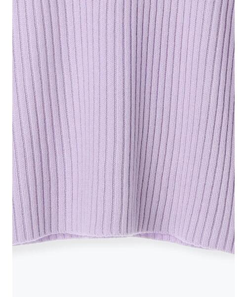 Te chichi TERRASSE（テチチテラス）の「ハイネックターンバックリブニット（ニット/セーター・レディース・ラベンダー/オフホワイト/チャコールグレー・F）」の21枚目の写真