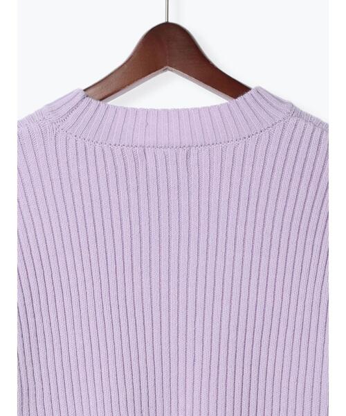 Te chichi TERRASSE（テチチテラス）の「ハイネックターンバックリブニット（ニット/セーター・レディース・ラベンダー/オフホワイト/チャコールグレー・F）」の22枚目の写真