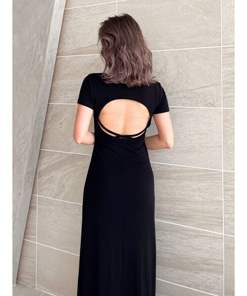 GYDA(ジェイダ)の「BACK OPENカップ付きフレアロングワンピース(ワンピース・レディース・その他1/ブラック・FREE)」の7枚目の写真