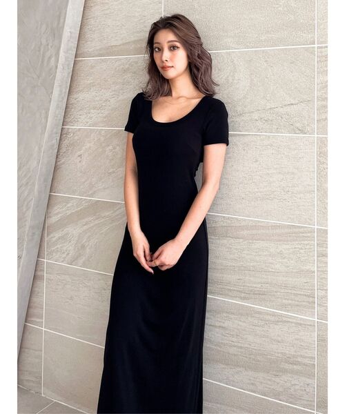 GYDA(ジェイダ)の「BACK OPENカップ付きフレアロングワンピース(ワンピース・レディース・その他1/ブラック・FREE)」の8枚目の写真