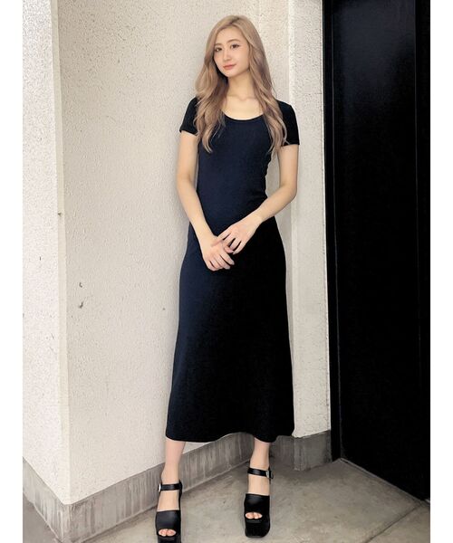 GYDA(ジェイダ)の「BACK OPENカップ付きフレアロングワンピース(ワンピース・レディース・その他1/ブラック・FREE)」の16枚目の写真