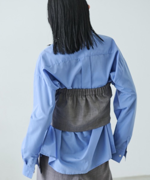 Aunt Marie's（アントマリーズ）の「フロントボタンビスチェ/セットアップ対応（チューブトップ・レディース・ライトグレー/ネイビー/グレー/ブラック・FREE）」の14枚目の写真