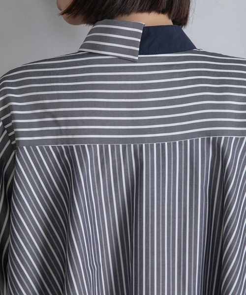 MARECHAL TERRE（マルシャルテル）の「アシンメトリープリーツシャツ（シャツ/ブラウス・レディース・ブラック系/ブルー系その他/ネイビー系/ホワイト系その他・MEDIUM）」の16枚目の写真