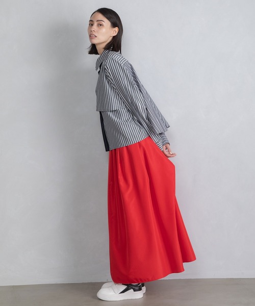 MARECHAL TERRE（マルシャルテル）の「アシンメトリープリーツシャツ（シャツ/ブラウス・レディース・ブラック系/ブルー系その他/ネイビー系/ホワイト系その他・MEDIUM）」の18枚目の写真