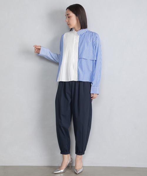 MARECHAL TERRE（マルシャルテル）の「アシンメトリープリーツシャツ（シャツ/ブラウス・レディース・ブラック系/ブルー系その他/ネイビー系/ホワイト系その他・MEDIUM）」の22枚目の写真