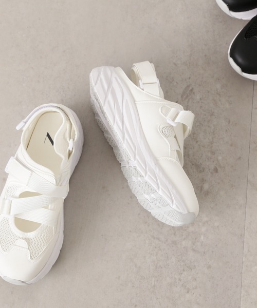N.（N. Natural Beauty Basic）（エヌエヌナチュラルビューティーベーシック）の「◆メッシュスニーカー（スニーカー・レディース・オフホワイト/ブラック・MEDIUM/LARGE）」の10枚目の写真