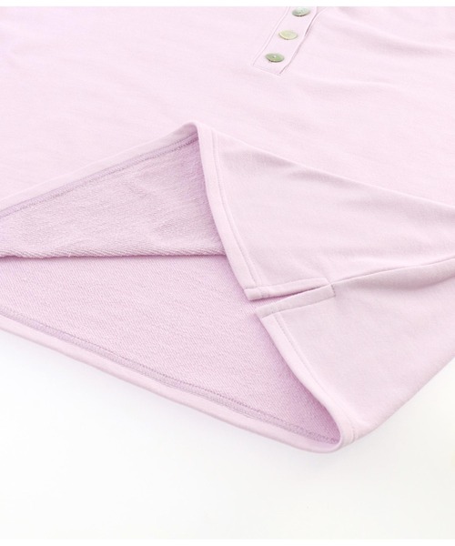 anap mimpi(アナップミンピ)の「シェルボタン ヘンリーネック 裏毛 スウェット ミニワンピース(ワンピース・レディース・ラベンダー/ベージュ系その他・FREE)」の9枚目の写真