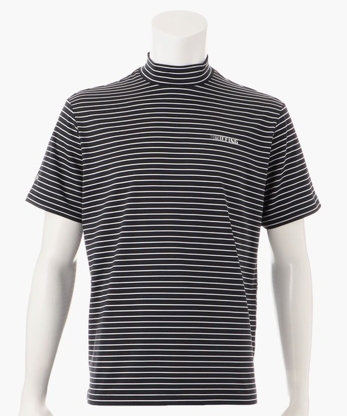 BRIEFING(ブリーフィング)の「【ブリーフィングゴルフ】MENS STRIPE HIGH NECK RELAXED FIT/メンズストライプハイネックリラックスドフィット(Tシャツ/カットソー・メンズ・ブルー/ブラック/ネイビー・L/M/XL/S)」の1枚目の写真