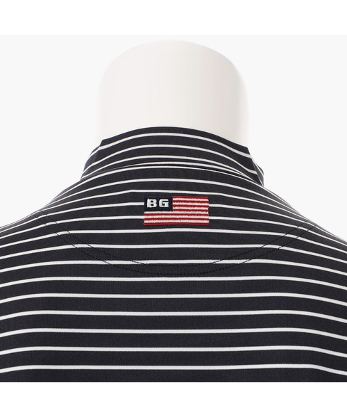 BRIEFING(ブリーフィング)の「【ブリーフィングゴルフ】MENS STRIPE HIGH NECK RELAXED FIT/メンズストライプハイネックリラックスドフィット(Tシャツ/カットソー・メンズ・ブルー/ブラック/ネイビー・L/M/XL/S)」の5枚目の写真