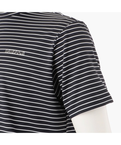 BRIEFING(ブリーフィング)の「【ブリーフィングゴルフ】MENS STRIPE HIGH NECK RELAXED FIT/メンズストライプハイネックリラックスドフィット(Tシャツ/カットソー・メンズ・ブルー/ブラック/ネイビー・L/M/XL/S)」の10枚目の写真