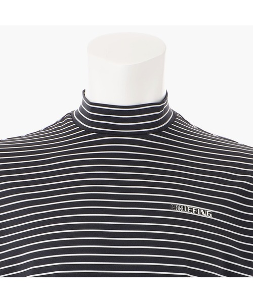 BRIEFING(ブリーフィング)の「【ブリーフィングゴルフ】MENS STRIPE HIGH NECK RELAXED FIT/メンズストライプハイネックリラックスドフィット(Tシャツ/カットソー・メンズ・ブルー/ブラック/ネイビー・L/M/XL/S)」の11枚目の写真
