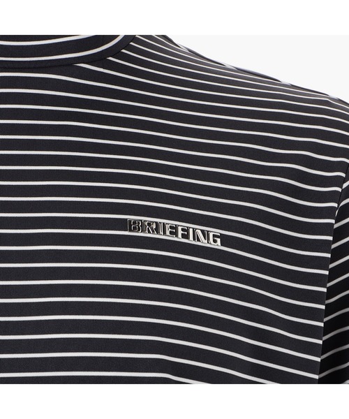 BRIEFING(ブリーフィング)の「【ブリーフィングゴルフ】MENS STRIPE HIGH NECK RELAXED FIT/メンズストライプハイネックリラックスドフィット(Tシャツ/カットソー・メンズ・ブルー/ブラック/ネイビー・L/M/XL/S)」の12枚目の写真