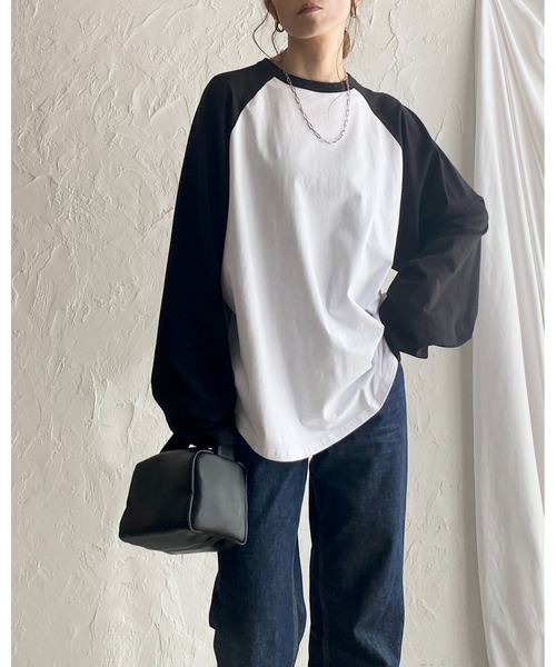 【ヴィンテージ加工✨】RonHerman ラグランスリーブ　春カットソー　長袖 ヴィンテージ加工✨】RonHerman ラグランスリーブ 春カットソー