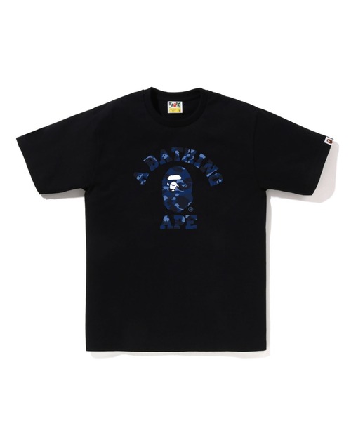 A BATHING APE(アベイシングエイプ)の「COLOR CAMO COLLEGE TEE M(Tシャツ/カットソー・メンズ・ホワイト×パープル/ホワイト×イエロー/ブラック×イエロー/ホワイト×ネイビー/ホワイト×レッド/ブラック×レッド/ブラック×ブルー/ブラック×パープル・MEDIUM/XX-LARGE/LARGE/SMALL/X-LARGE/XXX-LARGE)」の7枚目の写真