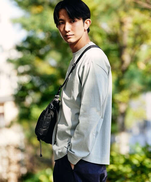 JOURNAL STANDARD(ジャーナルスタンダード)の「SNOW PEAK × JOURNAL STANDARD / 別注 Pigment Dyed Logo L/S Tshirt(Tシャツ/カットソー・メンズ・ブラック系その他/ライトグレー/ピンク/ネイビー・MEDIUM/LARGE/X-LARGE)」の7枚目の写真