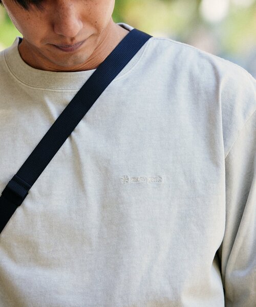 JOURNAL STANDARD(ジャーナルスタンダード)の「SNOW PEAK × JOURNAL STANDARD / 別注 Pigment Dyed Logo L/S Tshirt(Tシャツ/カットソー・メンズ・ブラック系その他/ライトグレー/ピンク/ネイビー・MEDIUM/LARGE/X-LARGE)」の9枚目の写真