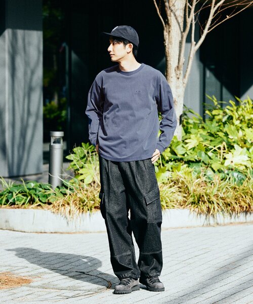 JOURNAL STANDARD(ジャーナルスタンダード)の「SNOW PEAK × JOURNAL STANDARD / 別注 Pigment Dyed Logo L/S Tshirt(Tシャツ/カットソー・メンズ・ブラック系その他/ライトグレー/ピンク/ネイビー・MEDIUM/LARGE/X-LARGE)」の10枚目の写真