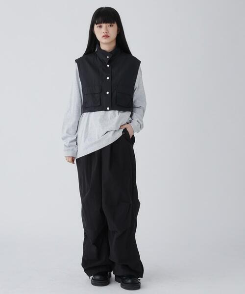 THE STANDARD（ザスタンダード）の「WEGO/サイドスリットパラシュートパンツ（カーゴパンツ・メンズ・ホワイト/ブラック/カーキ・LARGE/MEDIUM）」の22枚目の写真