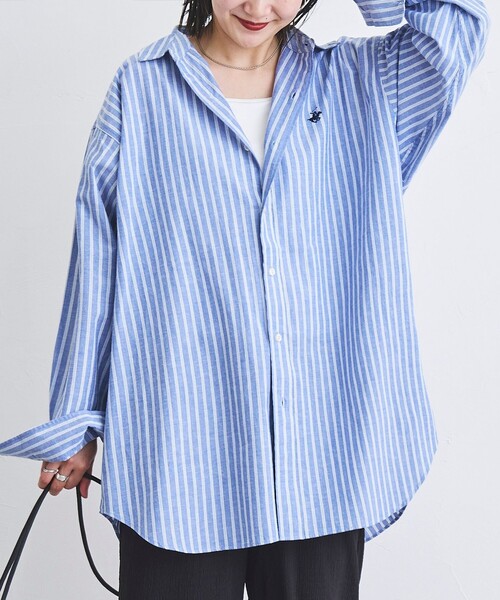 coen(コーエン)の「【WEB限定】BEVERLY HILLS POLO CLUB(ビバリーヒルズポロクラブ)ビッグシャツ(シャツ/ブラウス・レディース・ライラック/オフホワイト/その他1/その他2・M)」の4枚目の写真