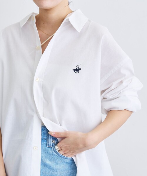 coen(コーエン)の「【WEB限定】BEVERLY HILLS POLO CLUB(ビバリーヒルズポロクラブ)ビッグシャツ(シャツ/ブラウス・レディース・ライラック/オフホワイト/その他1/その他2・M)」の5枚目の写真