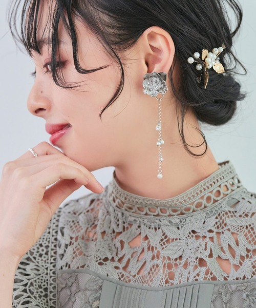 RUIRUE BOUTIQUE(ルイルエブティック)の「メタルビーズフラワー2WAYイヤリング(イヤリング・レディース・ゴールド/シルバー・FREE)」の10枚目の写真