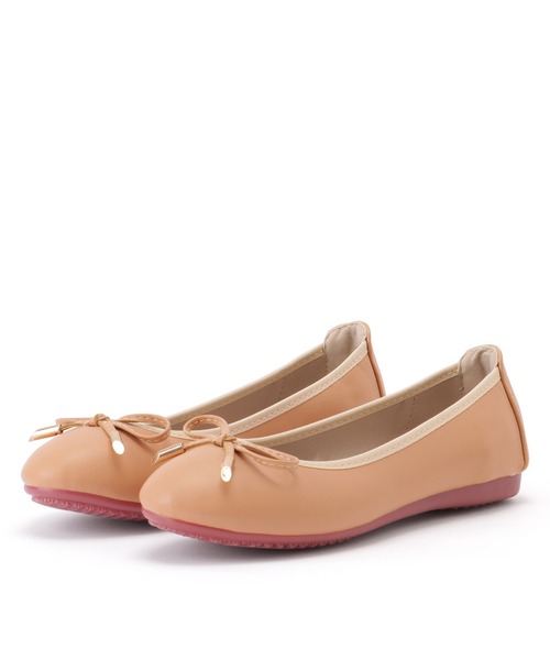 Lace Ladies（レースレディース）の「ラウンドトゥ リボン フラット バレエパンプス（バレエシューズ・レディース・ブラック系1/ベージュ系2/ベージュ系1/ブラック系2・22.5/23/23.5/24/24.5/ 25）」の3枚目の写真