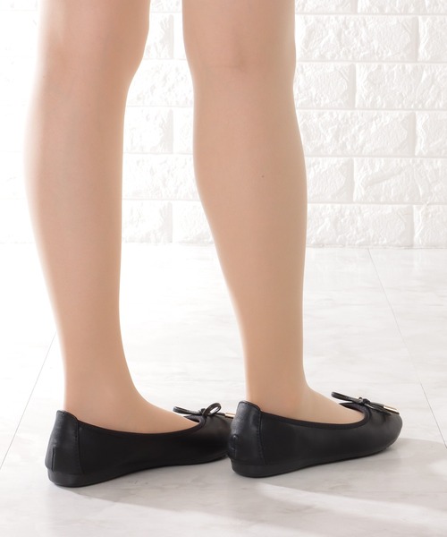 Lace Ladies（レースレディース）の「ラウンドトゥ リボン フラット バレエパンプス（バレエシューズ・レディース・ブラック系1/ベージュ系2/ベージュ系1/ブラック系2・22.5/23/23.5/24/24.5/ 25）」の10枚目の写真