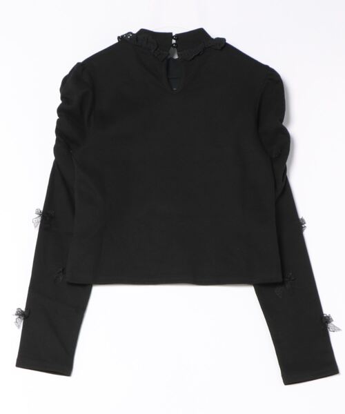 Ank Rouge(アンクルージュ)の「チビリボンTOPS(Tシャツ/カットソー・レディース・ブラック/ホワイト/A・M)」の4枚目の写真