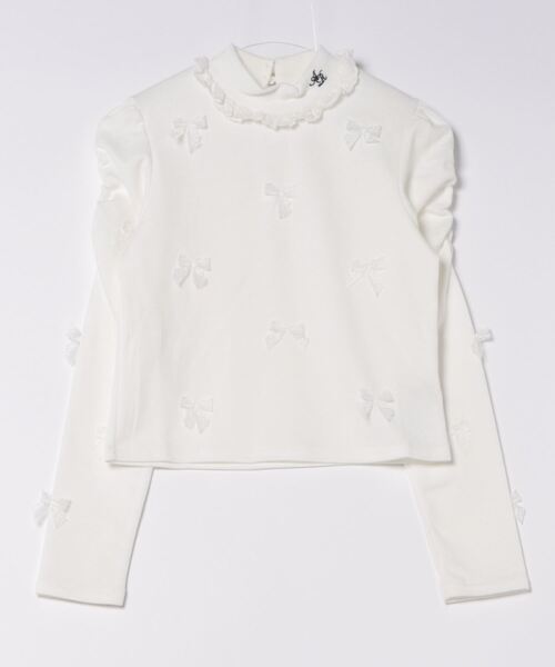 Ank Rouge(アンクルージュ)の「チビリボンTOPS(Tシャツ/カットソー・レディース・ブラック/ホワイト/A・M)」の17枚目の写真