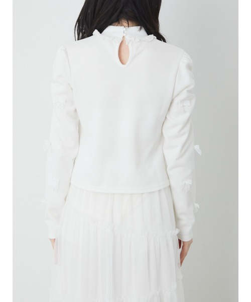 Ank Rouge(アンクルージュ)の「チビリボンTOPS(Tシャツ/カットソー・レディース・ブラック/ホワイト/A・M)」の10枚目の写真