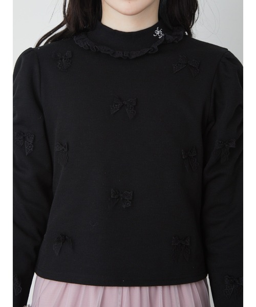 Ank Rouge(アンクルージュ)の「チビリボンTOPS(Tシャツ/カットソー・レディース・ブラック/ホワイト/A・M)」の12枚目の写真