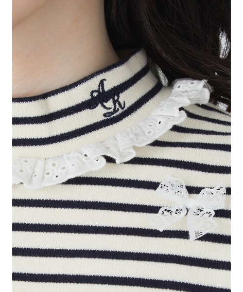 Ank Rouge(アンクルージュ)の「チビリボンTOPS(Tシャツ/カットソー・レディース・ブラック/ホワイト/A・M)」の14枚目の写真