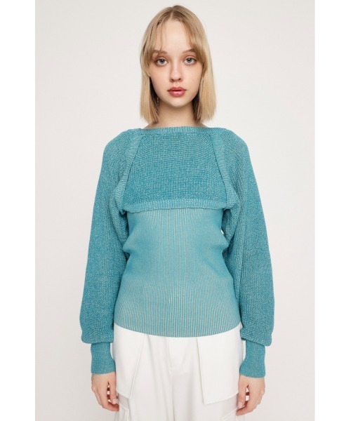ニット セーター 「PLUS」2WAY BOLERO KNIT PO/2WAYボレロニットプルオーバー レディース SLY ニット セーター 2P BOLERO HG TOPS ツーピー ボレロ