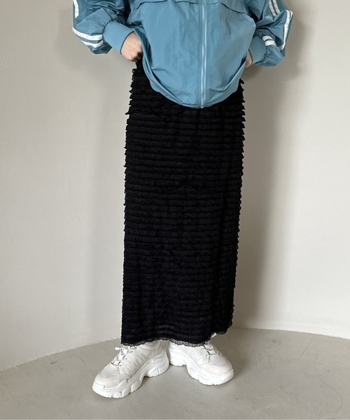 LEPSIM(レプシィム)の「フリルティアードスカート 108243(スカート・レディース・ライトベージュ/ブラック/オフホワイト・FREE)」の6枚目の写真