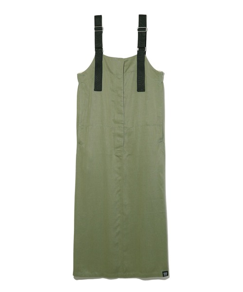 MILKFED.（ミルクフェド）の「TAPE OVERALL DRESS（ワンピース・レディース・オリーブ/ブラック・ONE SIZE）」の2枚目の写真