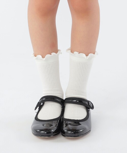 SHIPS（シップス）の「SHIPS KIDS:ガール フリル ソックス（ソックス/靴下・キッズ・ラベンダー/ホワイト/ネイビー・X-SMALL/SMALL/MEDIUM/LARGE）」の2枚目の写真