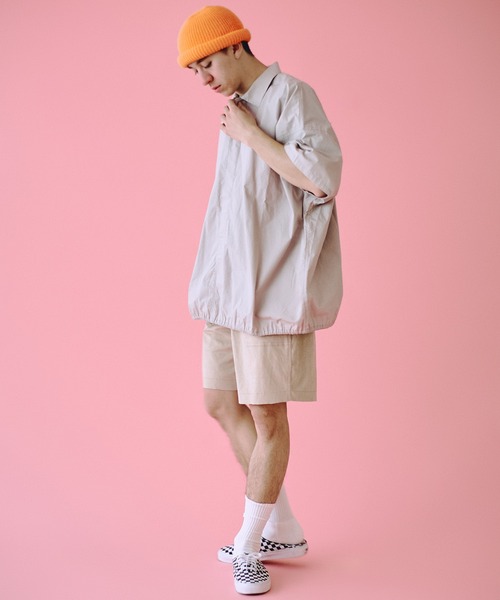 Universal Style Wear(ユニバーサルスタイルウェア)の「Universal Style Wear バルーン プルオーバー シャツ(シャツ/ブラウス・メンズ・ベージュ/ライトグレー/チャコールグレー/ブラック・MEDIUM/LARGE/X-LARGE)」の9枚目の写真