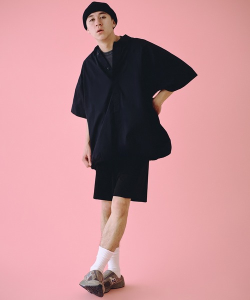 Universal Style Wear(ユニバーサルスタイルウェア)の「Universal Style Wear バルーン プルオーバー シャツ(シャツ/ブラウス・メンズ・ベージュ/ライトグレー/チャコールグレー/ブラック・MEDIUM/LARGE/X-LARGE)」の7枚目の写真